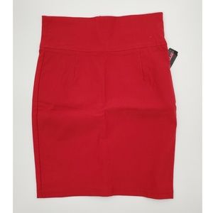 NWT ❤ Ambiance Apple Red Pencil Skirt